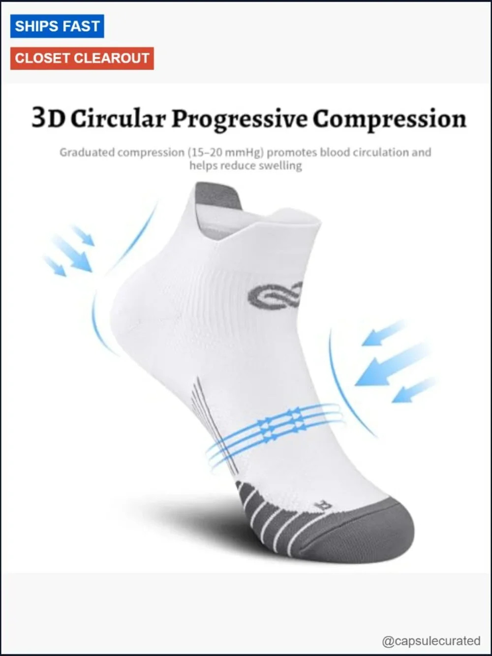 Compression Socks Ankle Running with Arch Support Plantar Fasciitis Men Women